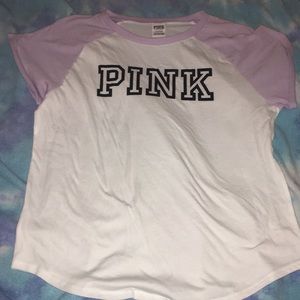 PINK Baseball T-shirt Size Large